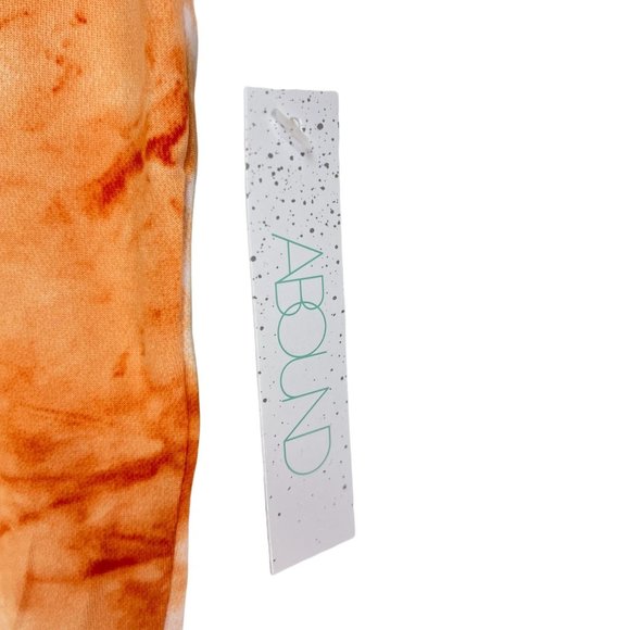 NWT Abound Orange Tie Dye Button Up Tee Shirt Size M - Picture 6 of 10